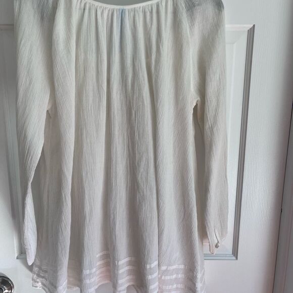 Free People Cream Tunic w Lace/Sequin Detail SZ Small Coastal Cowgirl NWOT - Picture 2 of 7